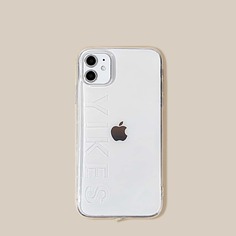 Прозрачный чехол для iPhone с текстовым рисунком 1шт Shein