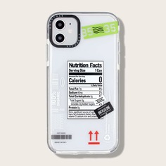 Чехол для iPhone с текстовым принтом 1шт Shein