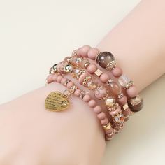 Браслет из бусин с сердечком Shein