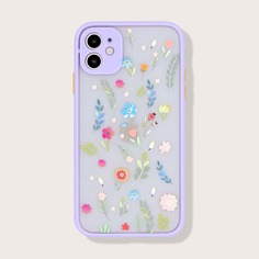 Чехол для iPhone с цветочным рисунком 1шт Shein