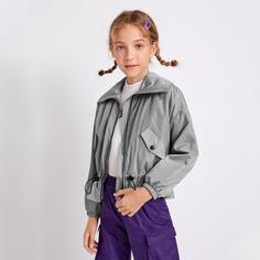 Куртка на кулиске для девочек Shein