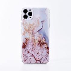Чехол для iPhone с мраморным принтом 1шт Shein