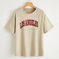 Футболка с текстовым принтом Shein