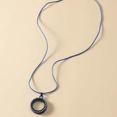 Ожерелье с круглой подвеской и стразами Shein