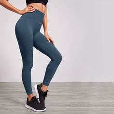 Однотонные спортивные леггинсы Shein