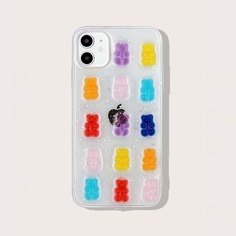 Прозрачный чехол для iPhone с 3D рисунком медведя Shein