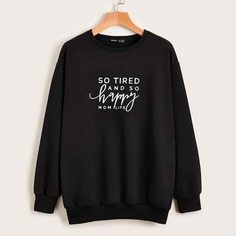 Лозунг Повседневный Свитшоты Shein