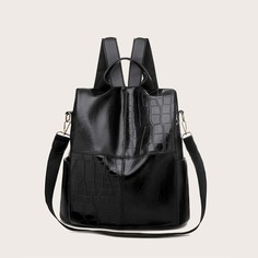 Рюкзак с крокодиловым тиснением Shein