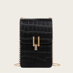 Сумка через плечо с цепочкой и крокодиловым тиснением Shein