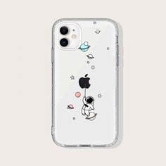 Прозрачный чехол для iPhone с мультипликационным рисунком Shein