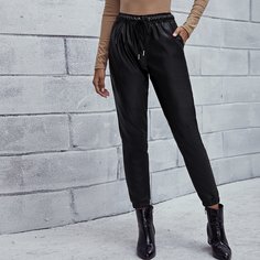 Однотонные брюки на кулиске Shein