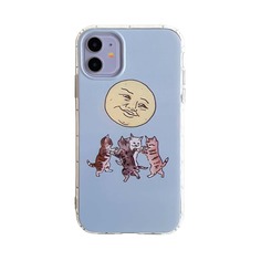 Прозрачный чехол для iPhone с узором кошки Shein