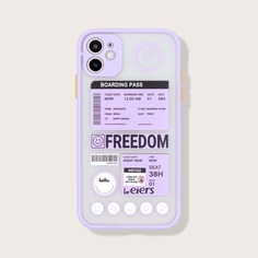 Чехол для iPhone с контрастной рамкой и принтом Shein