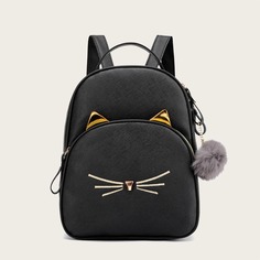 Рюкзак с карманом и помпоном для девочек Shein