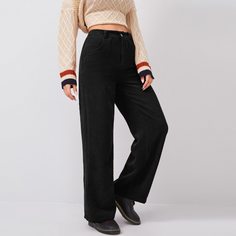 Широкие вельветовые брюки Shein