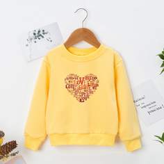 Свитшот с оригинальным принтом для девочек Shein