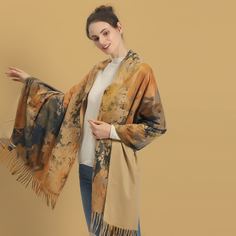 Шарф-шаль с бахромой Shein