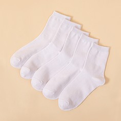 Мужские однотонные носки 5 пар Shein