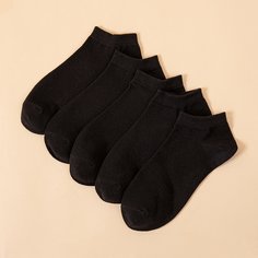 Мужские однотонные носки 5 пар Shein