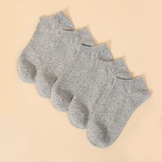 Мужские однотонные носки 5 пар Shein