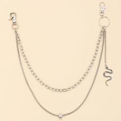 Хэллоуин многослойная цепочка для брюк с декором змеевика Shein