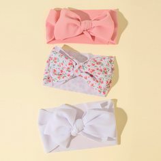 3шт детская повязка на голову с бантом Shein