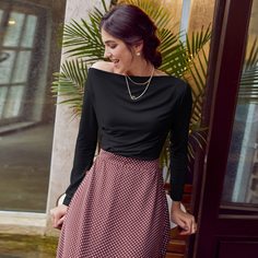 Одноцветный Повседневный Футболки Shein