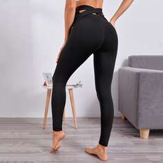 Однотонные спортивные леггинсы Shein