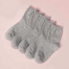 5 пар однотонные носки Shein