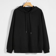 Мужской свитшот на кулиске с капюшоном Shein