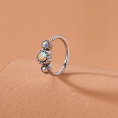 Кольцо в носу со стразами Shein