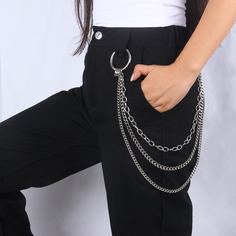 Многослойная металлическая цепочка для брюк Shein