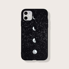 Чехол для iPhone с узором луны Shein