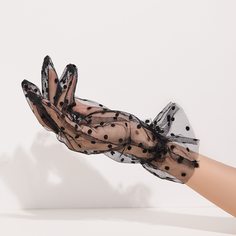 Сетчатые перчатки в горошек Shein