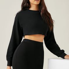 Ровный цвет Повседневный Свитшоты Shein