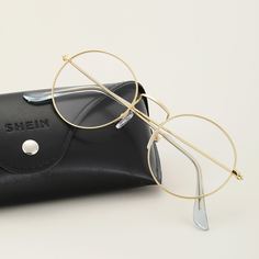 Мужские круглые очки в металлической оправе Shein