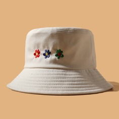 Шляпа с вышивкой цветка Shein