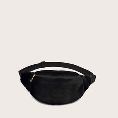 Минималистичная плюшевая поясная сумка Shein