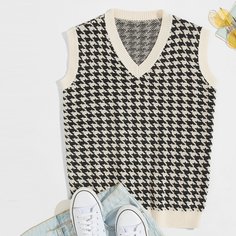 Мужской жилет с узором "хаундстут Shein