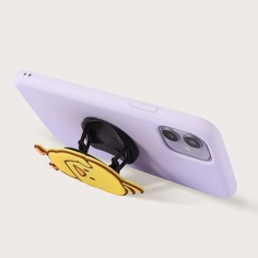 1шт Однотонный чехол для iPhone с держателем для телефона 1шт Shein
