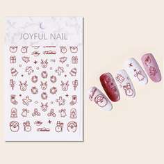 Наклейка для ногтей с рождественским рисунком 1 лист Shein