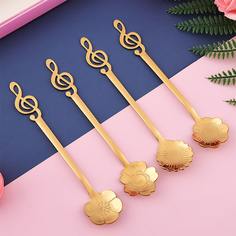 Ложка с декором музыкальных нот 4шт Shein