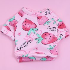 Свитшот для собак с принтом клубники Shein