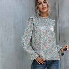 Оригинальная блузка с цветочным принтом Shein