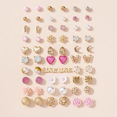 30 пар серьги-гвоздики в форме цветка Shein