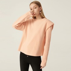 Футболка из хлопка с подкладкой на плечо Shein