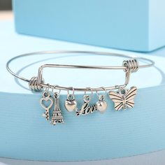 Браслет с сердечком и бабочкой Shein