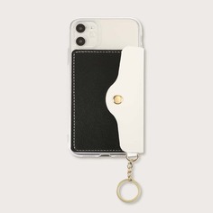 Контрастный чехол-кошелек для iPhone Shein