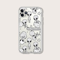 Прозрачный чехол для iPhone с рисунком Shein