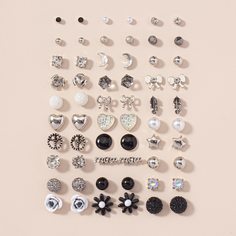 30 пар серьги-гвоздики в форме сердечка и цветка Shein
